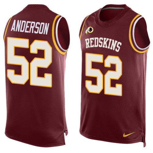 Nike Redskins #52 Ryan Anderson Burgundy Red Team Color Men's Stitched NFL Limited Tank Top Jersey
